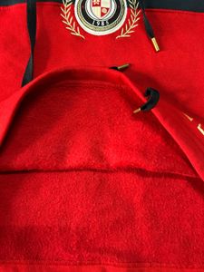 OCTAVE red cropped hoodie