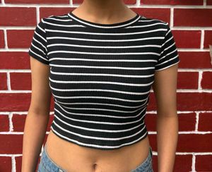 Striped Crop Top