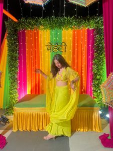 Lime Yellow Embroidered Set