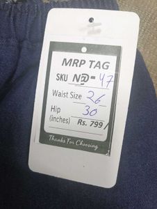 N@47 Size-26 Wide Leg Denim Jeans