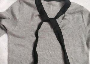 grunge y2k bow tie top