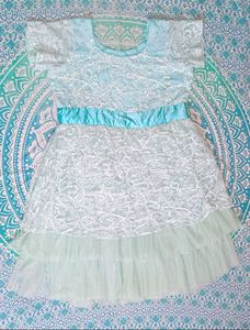 Netty Beads Embroidered Semi Heavy Party Dress