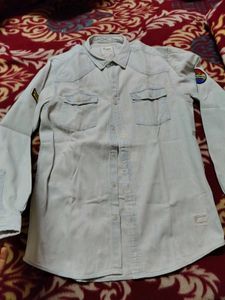 Light Wash Denim Button-Down