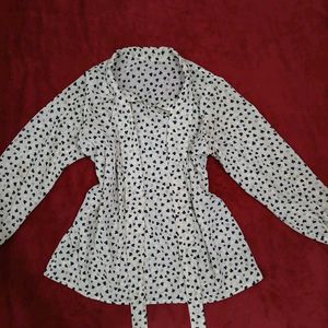 Cute Office Wear Printed Formal Top Women