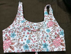 Floral Print,42, Crop Top,🖤