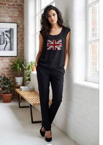 MANGO Union Jack Sequin Top