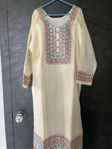 Elegant Embroidered 3 Piece  Kurta Set
