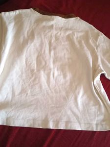 Cute Creamy Oversized Crop Top