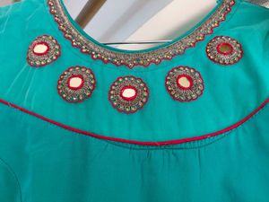 Elegant Sea Green Dress