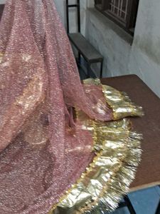 Pink &amp; Gold Dupatta Radha ka