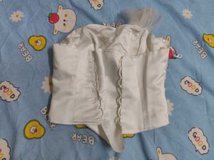 White Ethereal Sequin Corset