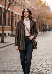 [Expen$ive] ✨ Striped Wool Blend Coat