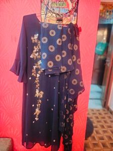 Navy Blue Kurta Set