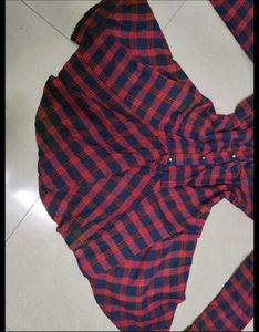 Red Plaid Shirt Dress