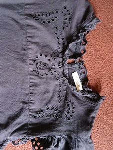 Eyelet Detail Cap Sleeve Top