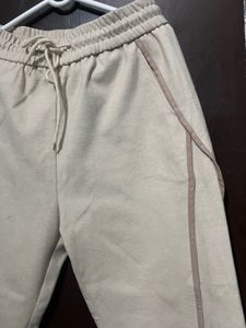 Beige Lounge Pants with Piping