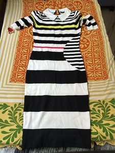 Striped Bodycon Midi Dress