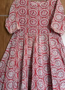 Red Printed Kurta