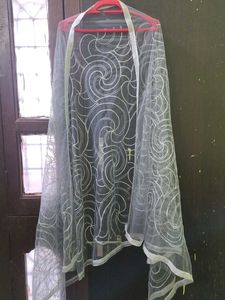 Silver Netted Dupatta