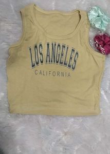 Crop Top With Free Scrunchies