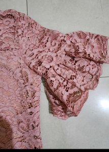 Mauve Days Faballey Pink Lace Top