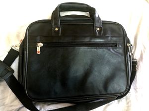 Black Leather Laptop Bag