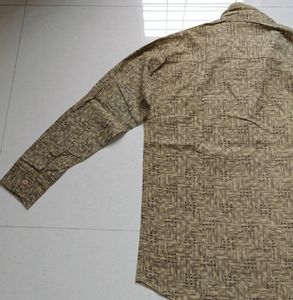 Tan designed Printed Shirt