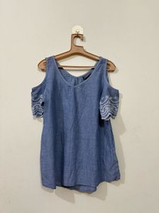 Beautiful Embroidery Pure Cotton Top