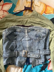 Denim Corset Top