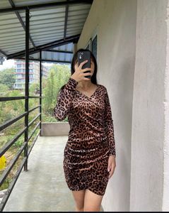 Leopard Print Mini Dress