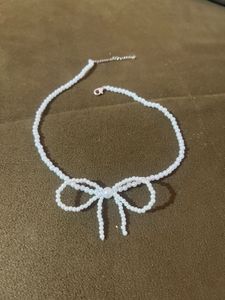 Pearl Bow Necklace
