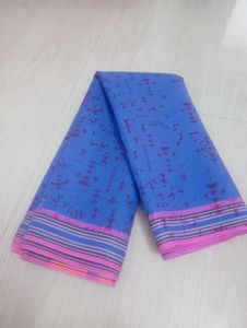 New Blue Pure Cotton Saree..