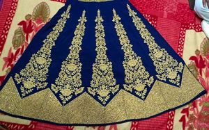 Elegant Navy Blue Embroidered Dress