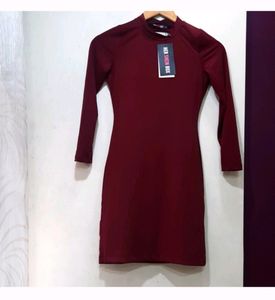 Maroon Bodycon Dress