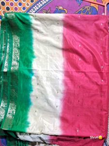 A Tri Color Saree One Two Time Used