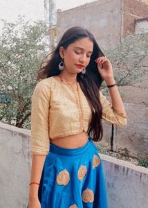 Beautiful Blue Lehga With Blouse