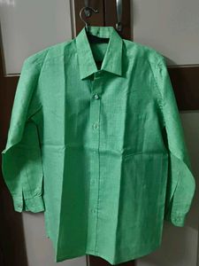 Stitched Fluorescent Green Shirt For Men