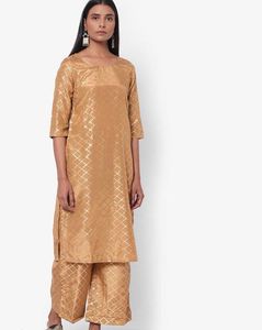 Golden Kurta Palazzo Set