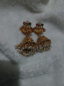 Gold-tone Jhumka Earrings