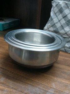 Set Of 3 Copper Botton Vessels