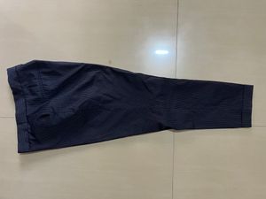 Van Huesen Striped Dark Blue Formal Trousers