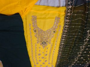 Elegant Embroidered Kurta Set For Haldi Mehandi
