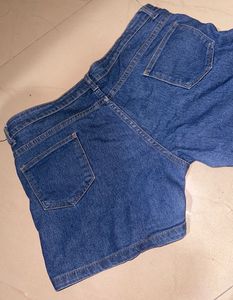 Zudio Blue Demin Shorts For Women