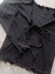 Black Tie Front Cardigan