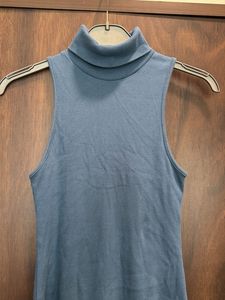 Blue Sleeveless Midi Dress