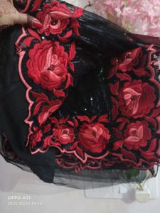 beautiful saree with Embroidery and sequins