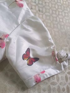 White Butterfly Frock