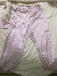 Pink Satin Pajama Set