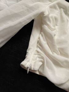 White Long Sleeve Crop Top