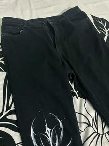 Bootcut Jeans With Handmade Design.